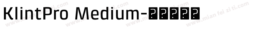 KlintPro Medium字体转换